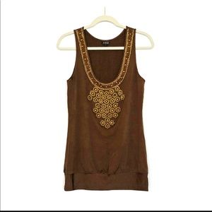 ABS Allen Swartz Sleeveless Beaded Tunic